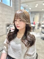 アクション 心斎橋店(ACTION)&nbsp;20代30代大人可愛いレイヤーカット　オリーブベージュ　顔まわり