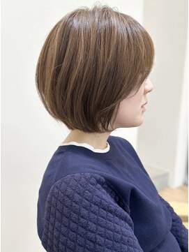 セイドット リー(Say. Ree) say.ホワイトグレージュミニウルフチェリーブラウンショートボブ