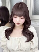 エヌアイ オモテサンドウ(ni omotesando) 大人可愛いくびれ韓国レイヤーカット/うるツヤピンクラベンダー