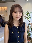 ラベンダーベージュ/ラベンダミルクティー/韓国風レイヤーミディ