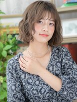 カバーヘア ブリス 志木南口駅前店(COVER HAIR bliss)&nbsp;グレーベージュ小顔ゆるふわボブパーマA2志木20代30代40代!