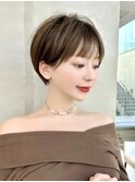 ショートヘアショートボブ耳掛けショート丸みショート30代40代