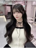 韓国ロングレイヤー/新宿,西新宿/韓国風巻き/顔周り/髪質改善