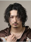 グランジサーフカールパーマツイストスパイラルパーマ眉毛渋谷