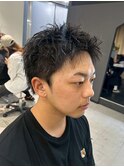 メンズカット/ブリーチ/ニュアンスパーマ/メンズハイライト/眉毛