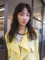 アンドスタイル(&style)&nbsp;【TSUJI】レイヤーカット クセ毛風パーマ ロングパーマ 顔周り
