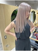 ミルクティーホワイトベージュレイヤーケアブリーチハイトーン