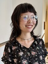 ビファインクーアヴェダ(Be fine coo AVEDA)&nbsp;大人女子オン眉ミディアム　ウルフパーマ/