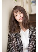 ミディアムボブ×Aライン×ベージュ☆30代40代50代