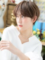 カバーヘア ブリス 川口(COVER HAIR bliss)&nbsp;マッシュショート透け感カーキベージュa川口20代30代40代