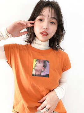 ジェム(GEM) インナーカラーボブ　シースルー前髪