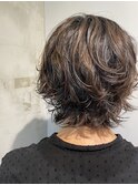 パーマで癖毛風ミニウルフ