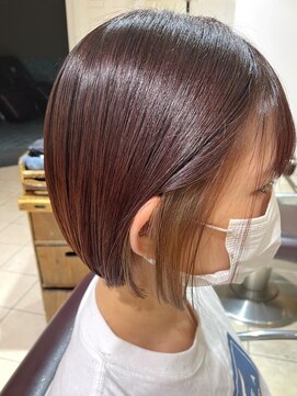 ネオリーブ チッタ 阿佐ヶ谷店(Neolive citta) 簡単スタイリングナチュラルピンク×インナーベージュボブ