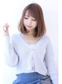 ことりベージュローライト大人かわいい小顔スリークボブ大人ボブ