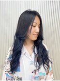 ブルーブラック×ダークネイビーグラデーション