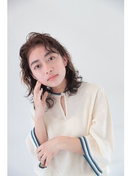 ベンジー 天神店(benji) 【Agu】さりげないハイライト×ニュアンスウェーブ