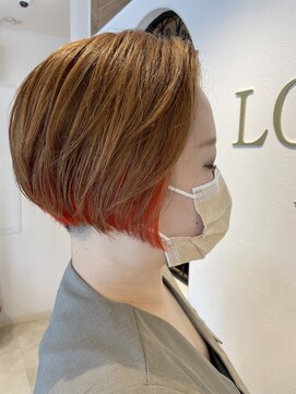 ラビスモア(Lovis moa) 切りっぱなしボブ/ピンクブラウン/エアリーロング/美髪のススメ