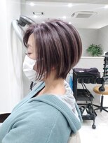 ハイストリートヘア(High street Hair)&nbsp;前下がりショートボブを刈り上げないツーブロックで♪