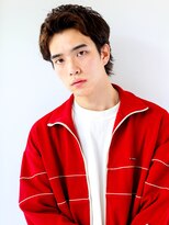 <翁長孝輔>メンズ束感ショート七三アップバング