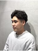 【曽我尾真生】短髪アップバング/ツーブロック/ビジネスパーマ