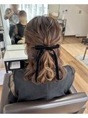 ハーフアップ