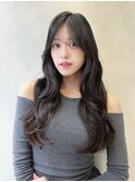 □ 韓国大宮顔周りレイヤーカットハッシュカットワンホンヘア