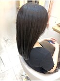 内巻きロングレイヤー髪質改善ストレート