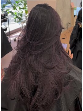 ヌエン 渋谷(NU/EN) 美髪矯正×レイヤーカット×ラベンダーカラー