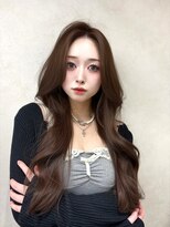 ロンドウル 熊本(Lond ulu) 縮毛矯正/くびれヘア/ハイライトカラー/アプリコットオレンジ