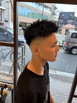 イエローコーン 金沢文庫店(YELLOW CORN) スキンフェード/アップバング/フェード/短髪/スパイキーショート