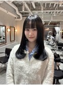 ブルーブラック/顔周りレイヤー【藤野はるひ】