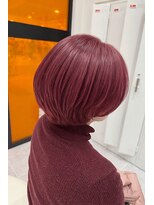 ナーディ バイ ミルボン(NERDy by milbon) ブリーチオンカラー◎プラムボルドー◎透明感◎