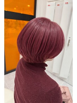 ナーディ バイ ミルボン(NERDy by milbon) ブリーチオンカラー◎プラムボルドー◎透明感◎