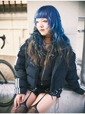 【濃いめブルー×ブラウン】グラデーション