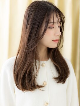 カバーヘア ブリス 志木南口駅前店(COVER HAIR bliss) ミルクブラウン大人美人ワンカールエアリーロングX志木30代40代