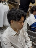 グルーマーズトウキョウ(GROOMER/S TOKYO) men's/メンズ/リバースセンターパート/ニュアンスパーマ/神保町