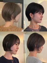 アンプラグド(unplugged)&nbsp;赤み消しカラーショートボブショート透明感カラー