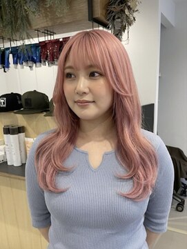 チオ(Chio) 【富山】ハイトーンピンク×くびれセミロングで華やかに