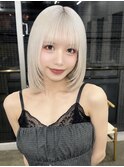 ホワイトカラー×レイヤーカット