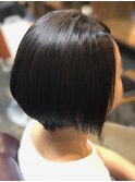 ツヤサラ!縮毛矯正でも柔らかい前下がりボブ♪