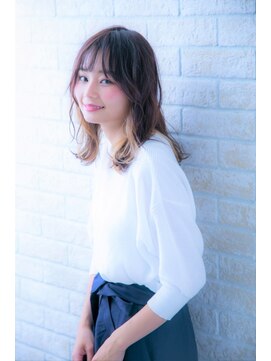 ヘアーアートシフォン 池袋西口店(Hair art chiffon) ブルージュカラーアシメで似合わせカットヴェールウェーブ 池袋