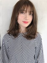 ラル 立川(lar)&nbsp;ヘーゼルブラウン_ブランジュダブルバングネイビーカラー