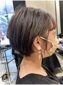 【LA'BO三浦】丸みショート×マットアッシュ