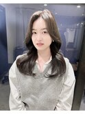 センター分け内巻き韓国ヘア【田部井達朗】