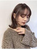 外ハネ小顔_グレージュ_エフォートレス_髪質改善/20代30代40代