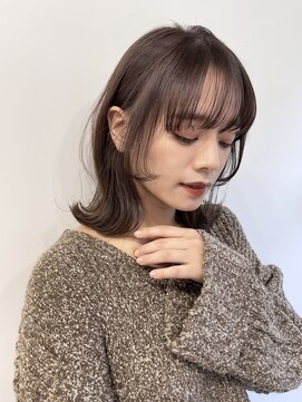 ピープスアンドスー 表参道 渋谷(Peeps&Suu.) 外ハネ小顔_グレージュ_エフォートレス_髪質改善/20代30代40代