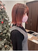 ピンクベージュボブ