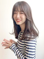 ルエ(rue) ☆イメチェンワンカールグレージュカラーダークアッシュミディ