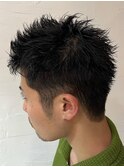 束感スパイキーショート ソフト刈り上げ