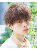 ツーブロックゆるスパ束感マッシュ